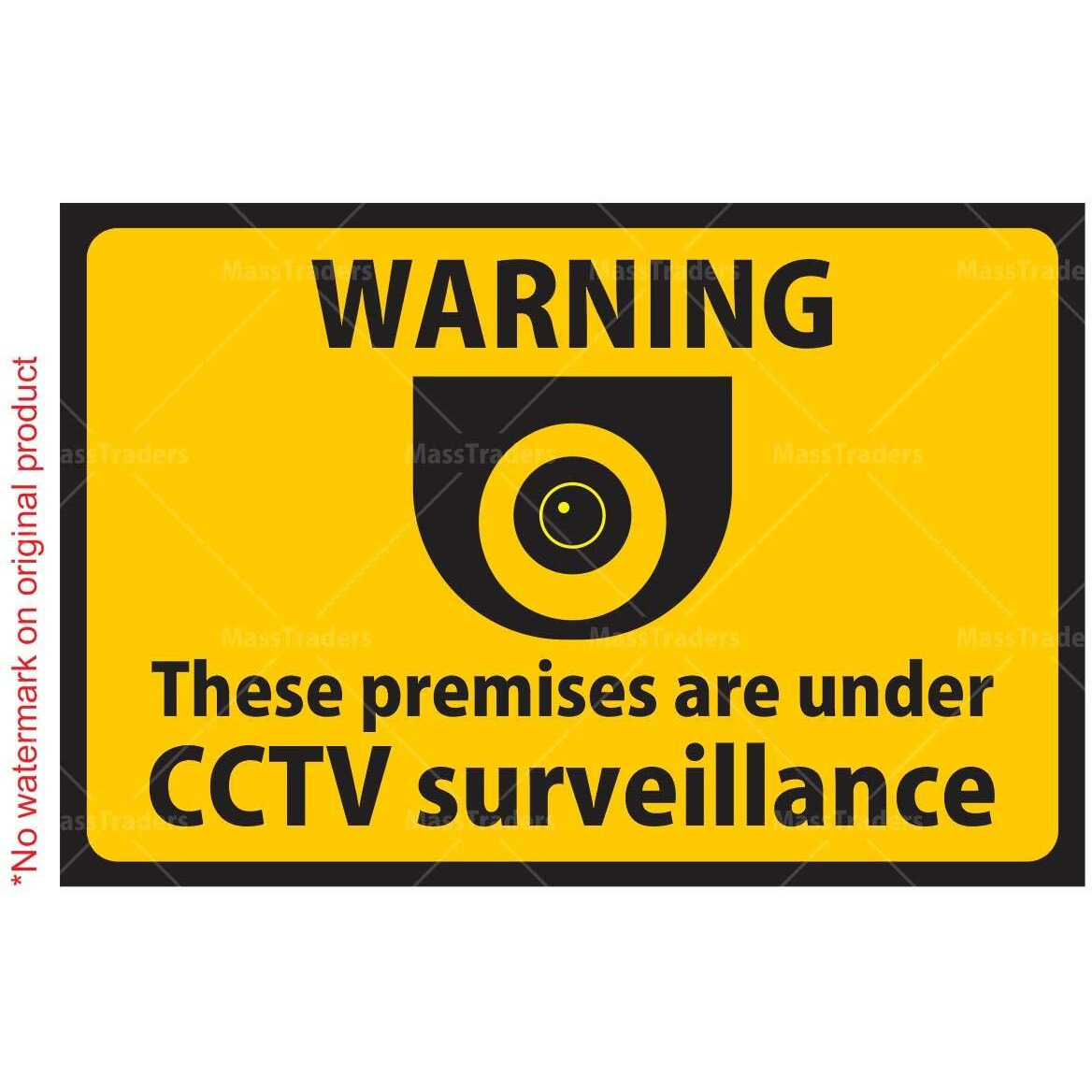CVANU Warning Sign Sticker for CCTV Security Camera (Pack 5) CV-2