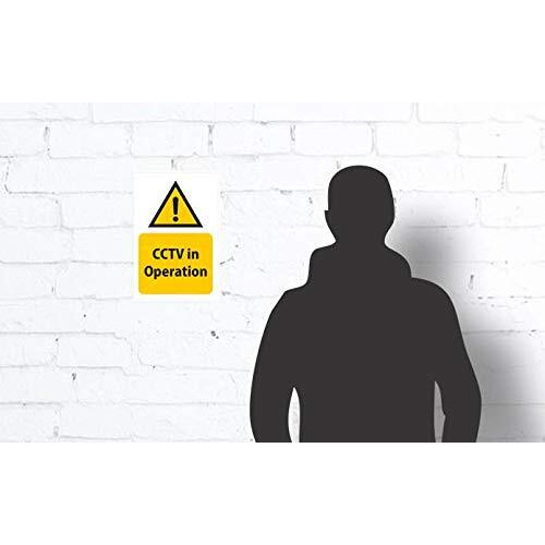 CVANU Warning Sign Sticker for CCTV Security Camera (Pack 8) CV-5