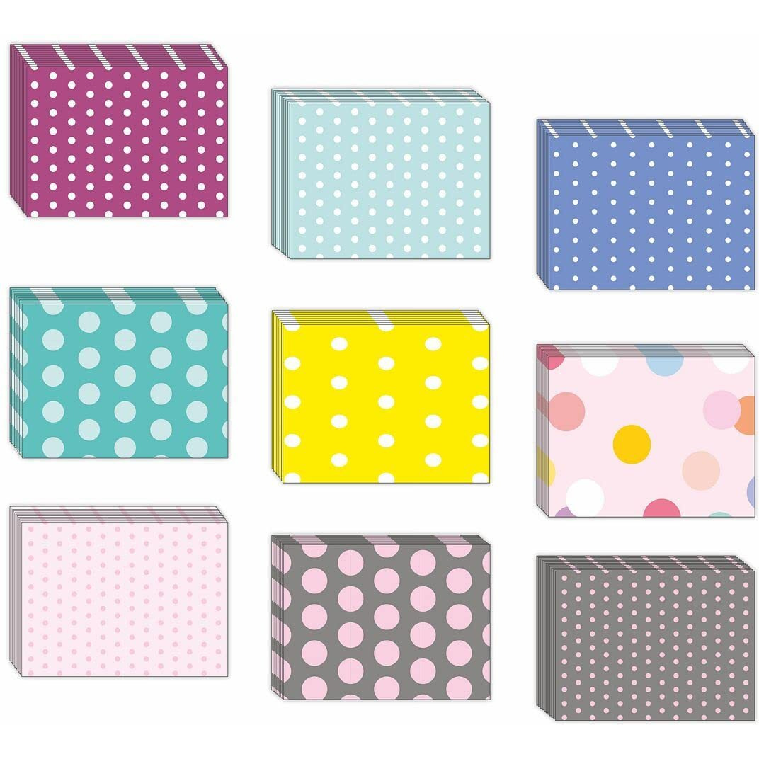 CVANU Attractive 9 Designs Greeting Cards, Blank Notecard with Envelopes for Office, All Occasion(54pc)(3x4inch)_c24