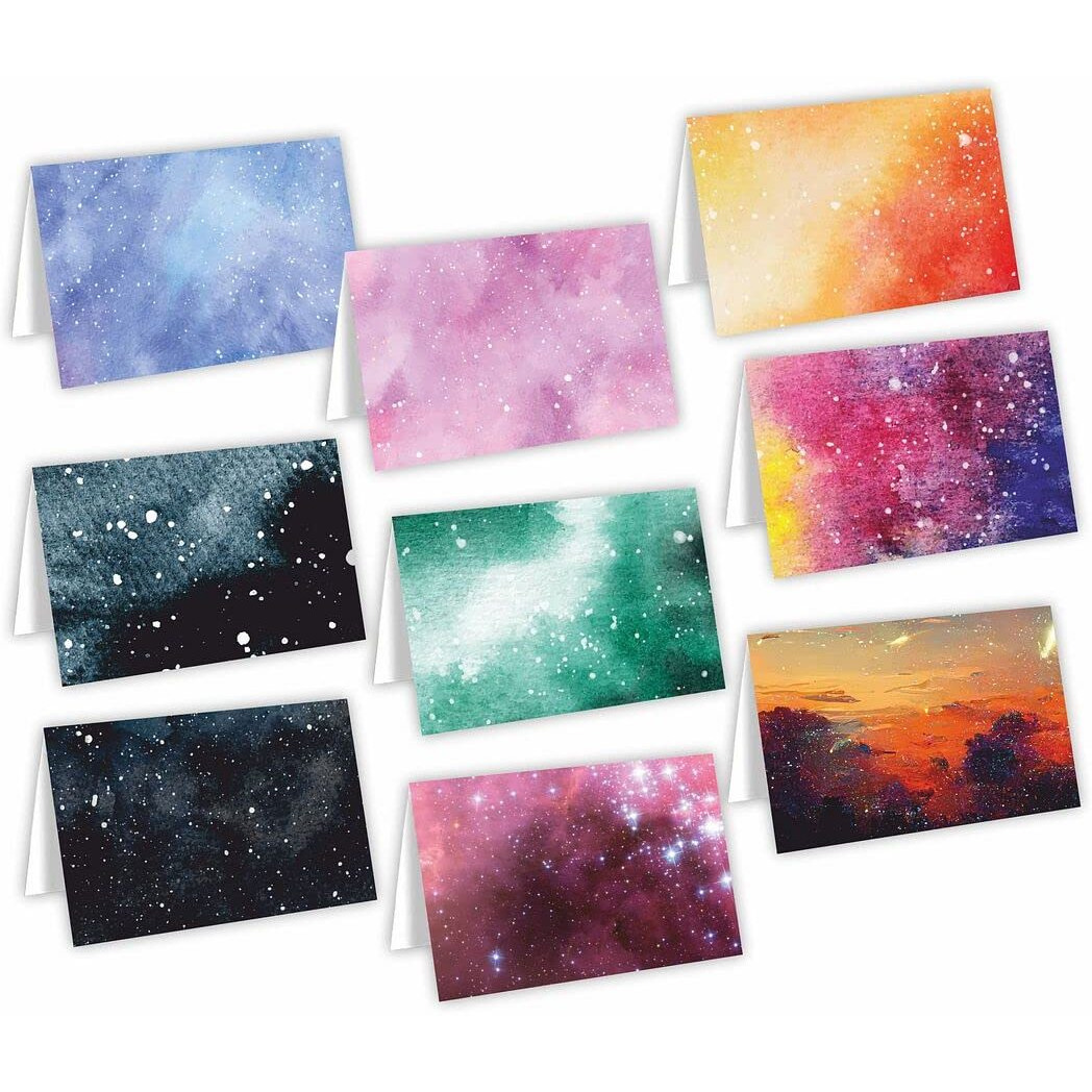 CVANU 9 Designs Greeting Card, Message Notecard with Envelope for Best Wishes, All Occasion (9pc)(3x4inch)_c23-a9