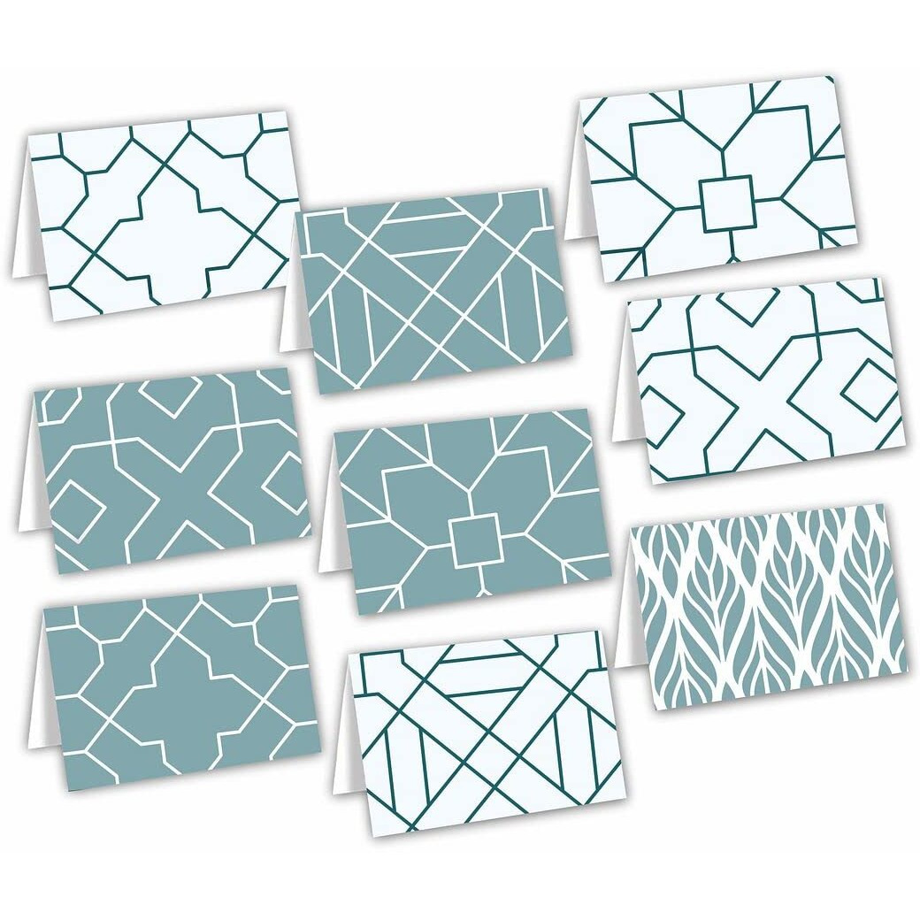 CVANU Attractive 9 Designs Greeting Cards, Blank Notecard With Envelopes for Office, All Occasion(54pcs)(3x4 inch)_c20