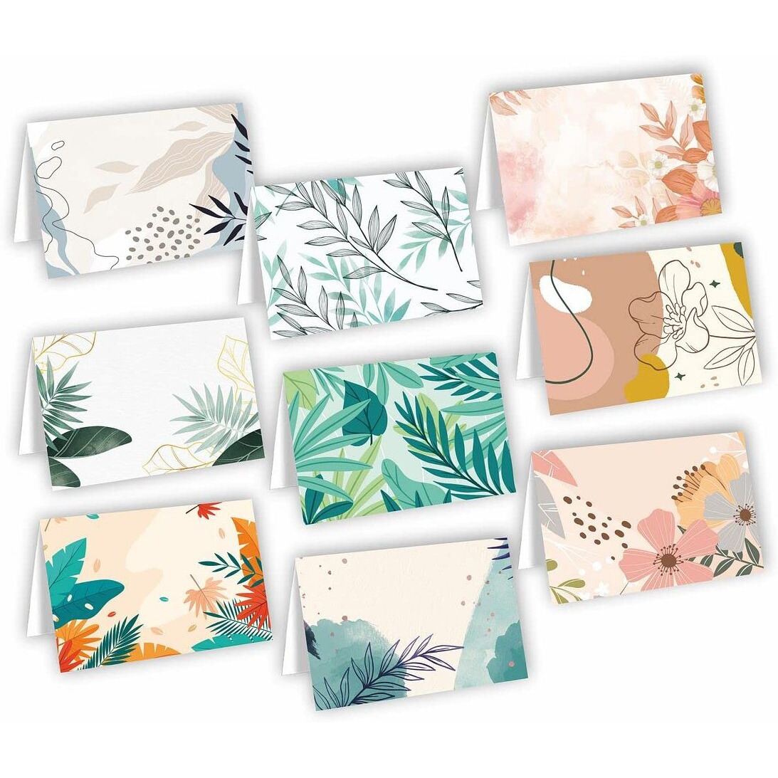 CVANU Attractive 9 Designs Greeting Cards, Blank Notecard With Envelopes for Office, All Occasion(36pcs)(3x4 inch)_c13