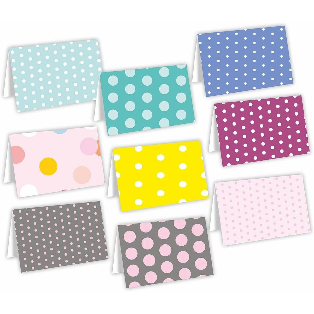 CVANU 9 Designs Greeting Card, Message Notecard with Envelope for Best Wishes, All Occasion (9pc)(3x4inch)_c24-a10