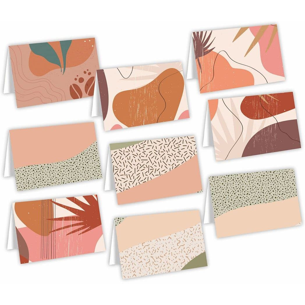 CVANU Attractive 9 Designs Greeting Cards, Blank Notecard with Envelopes for Office, All Occasion(54pc)(3x4inch)_c29