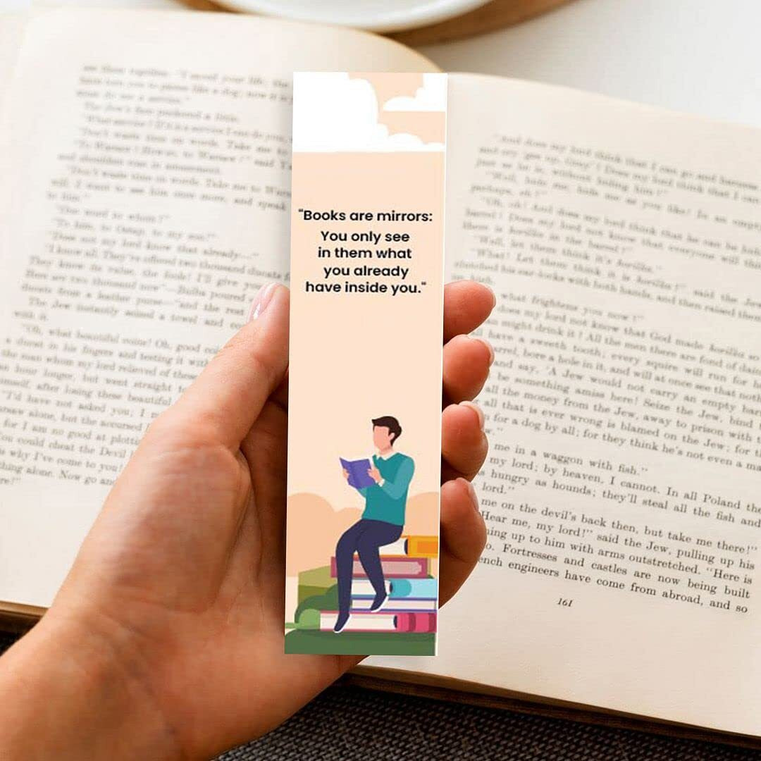 CVANU Motivational Theme Printed Bookmarks for Books_Set of 40 (15.2 x 3.8cm)_c10