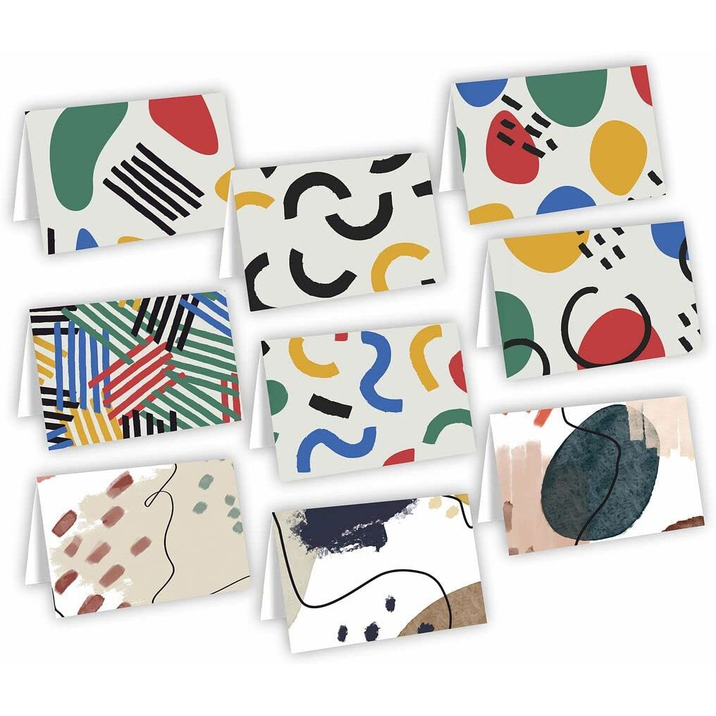 CVANU Attractive 9 Designs Greeting Cards, Blank Notecard With Envelopes for Office, All Occasion(18pcs)(3x4 inch)_c11