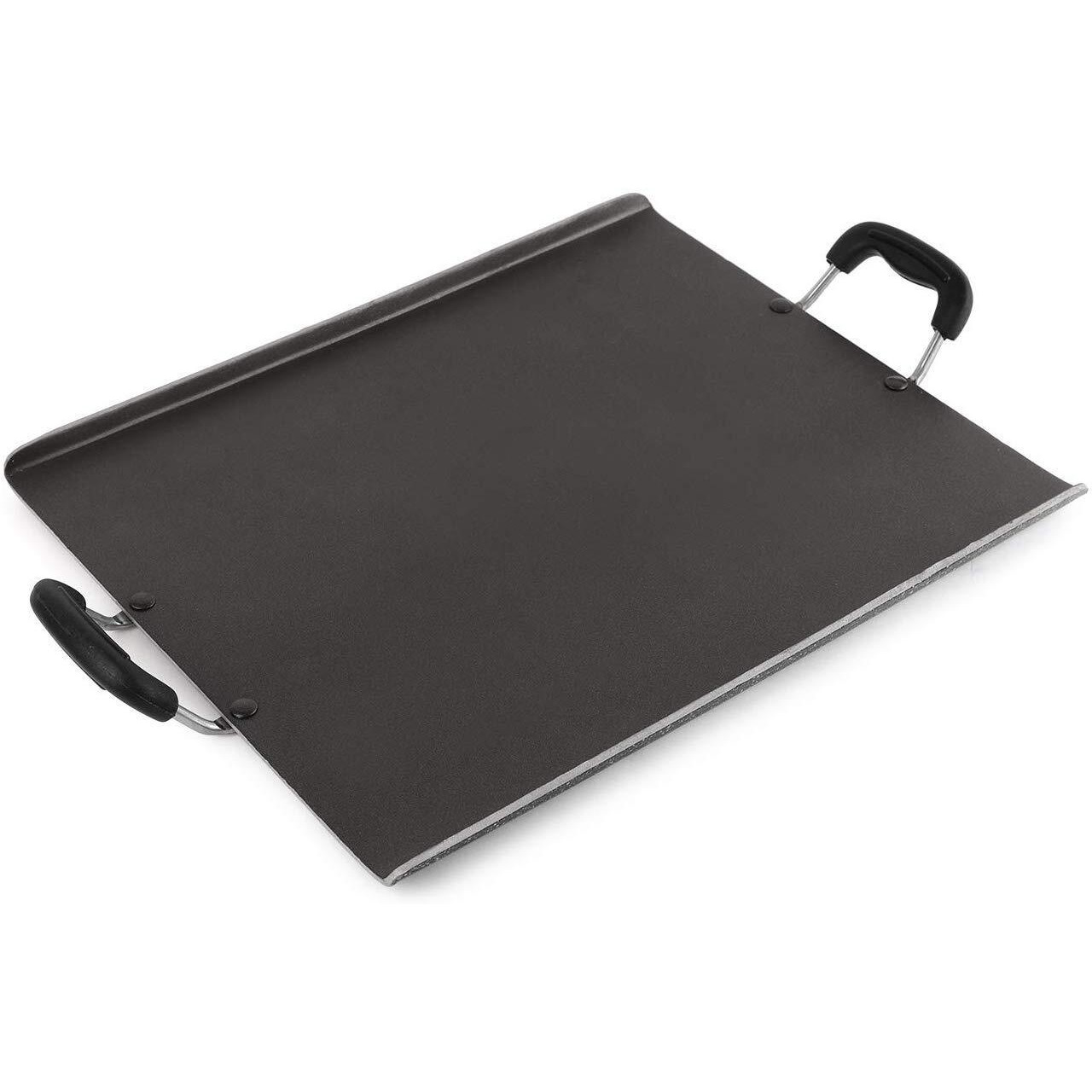 Cello Non Stick Square Patri Tawa Aluminium Hammertone, Black