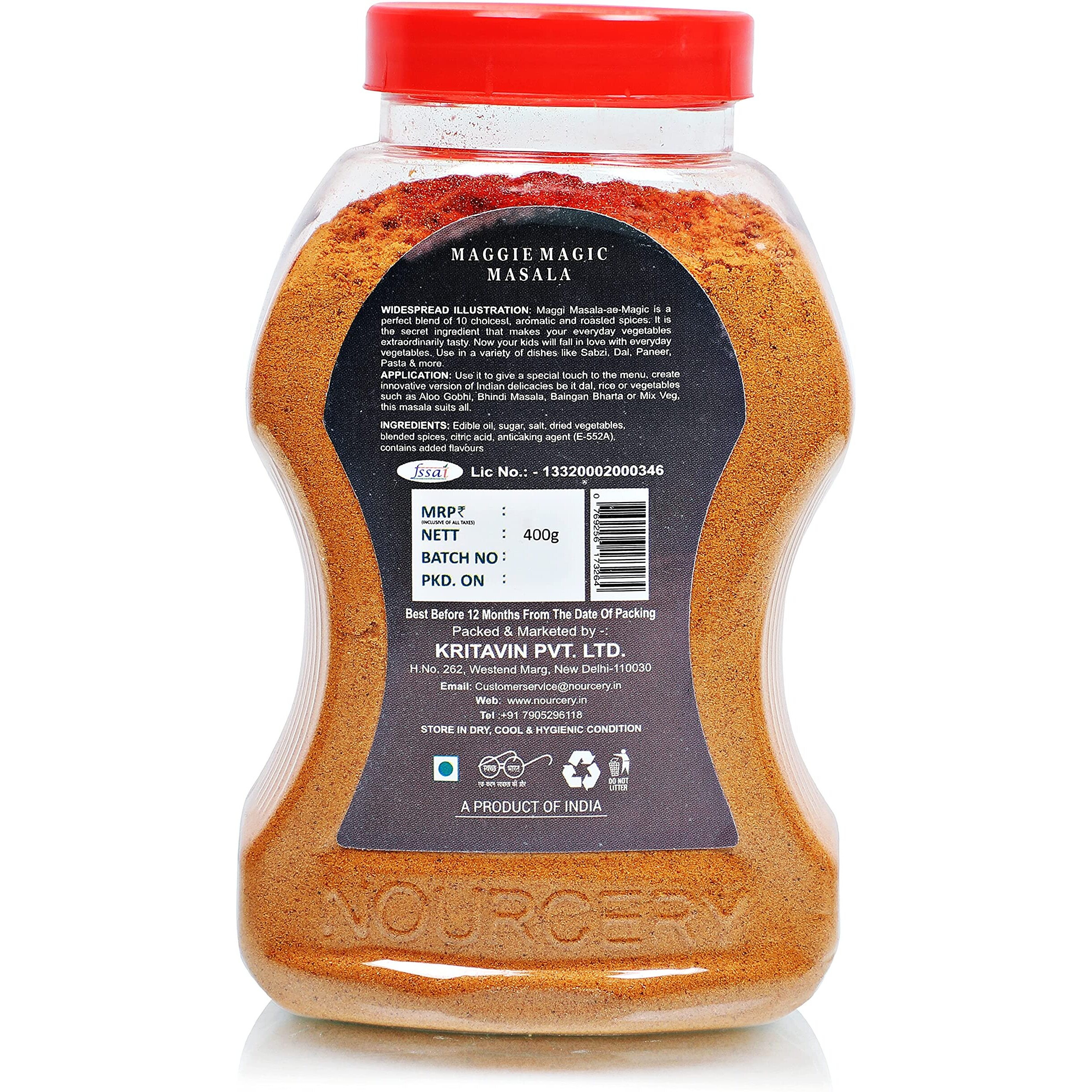 NOURCERY Maggie Magic Masala, 400Gram (Masala-Ae-Magic), Vegetable Masala - Powder