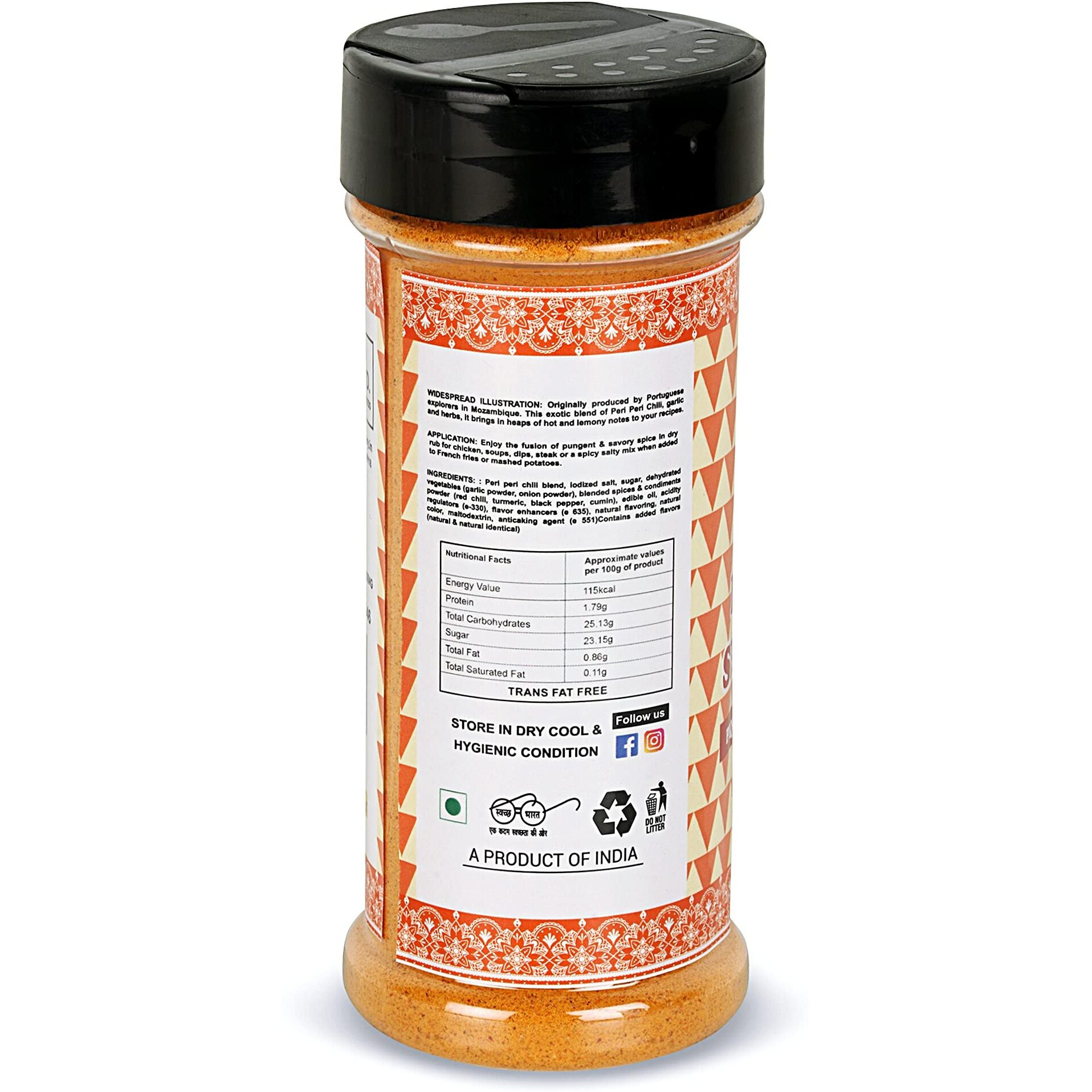 Nourcery Peri Peri Seasoning, 100G (PIQUANT AROMATIC BLEND)