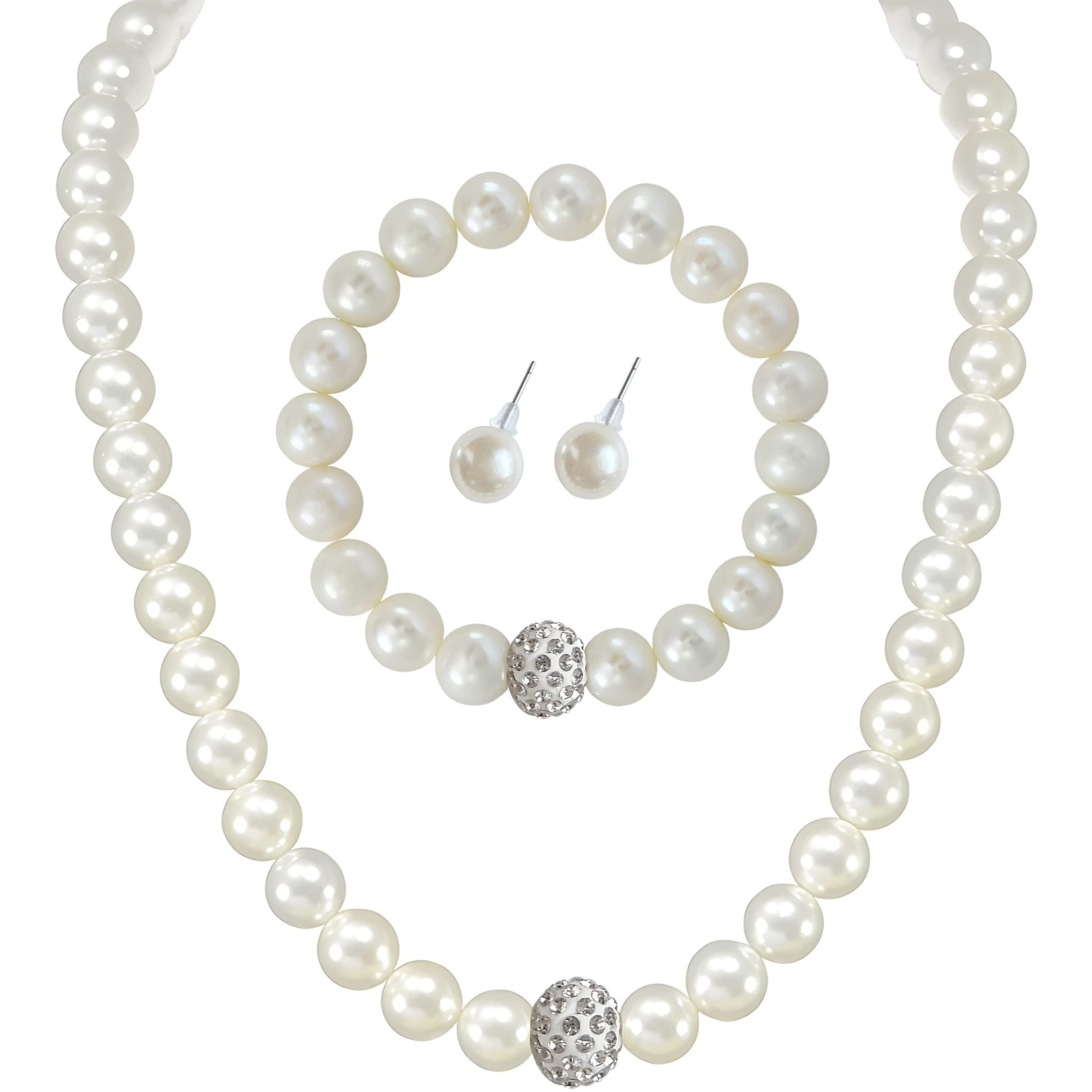 ANNA CREATIONS Latest Stylish Pearl Pendant Choker Necklace With Pearl Stud Earrings set for Women and Girls (STYLE 2)