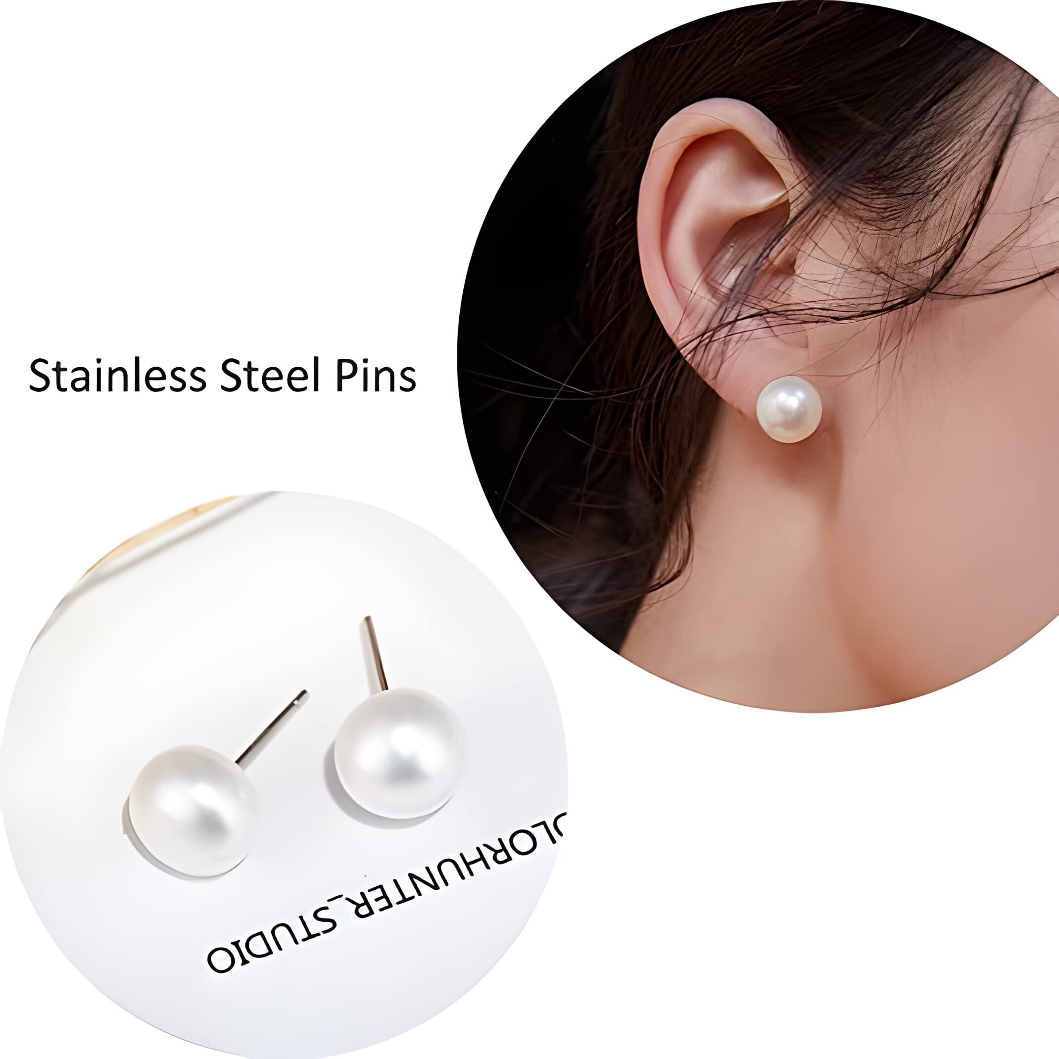 ANNA CREATIONS Latest Stylish Pearl Pendant Choker Necklace With Pearl Stud Earrings set for Women and Girls (STYLE 2)