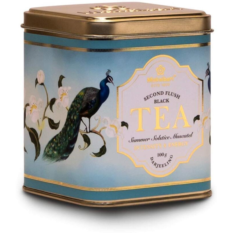 Makaibari Summer Solstice Muscatel Darjeeling Black Tea Tin Caddy Pack Of 100 Gram - Loose Leaves