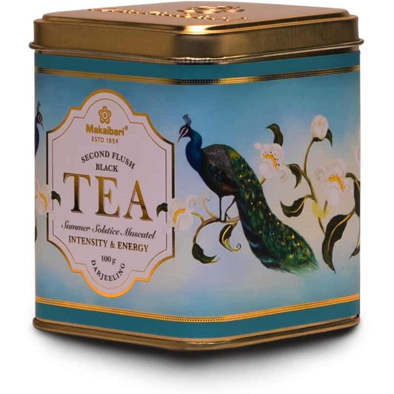 Makaibari Summer Solstice Muscatel Darjeeling Black Tea Tin Caddy Pack Of 100 Gram - Loose Leaves