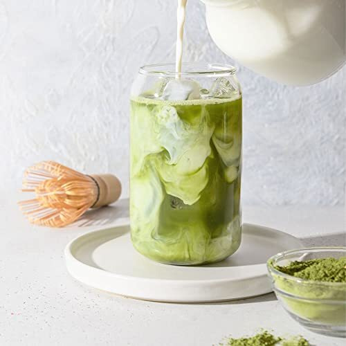 Luxmi Estates Vanilla Matcha + Probiotics 50g Loose Tea | Premium Japanese Matcha Green Tea Powder - Pure Ceremonial Grade | USDA Organic | Antioxidants & Probiotics | Authentic Zen Tea Experience