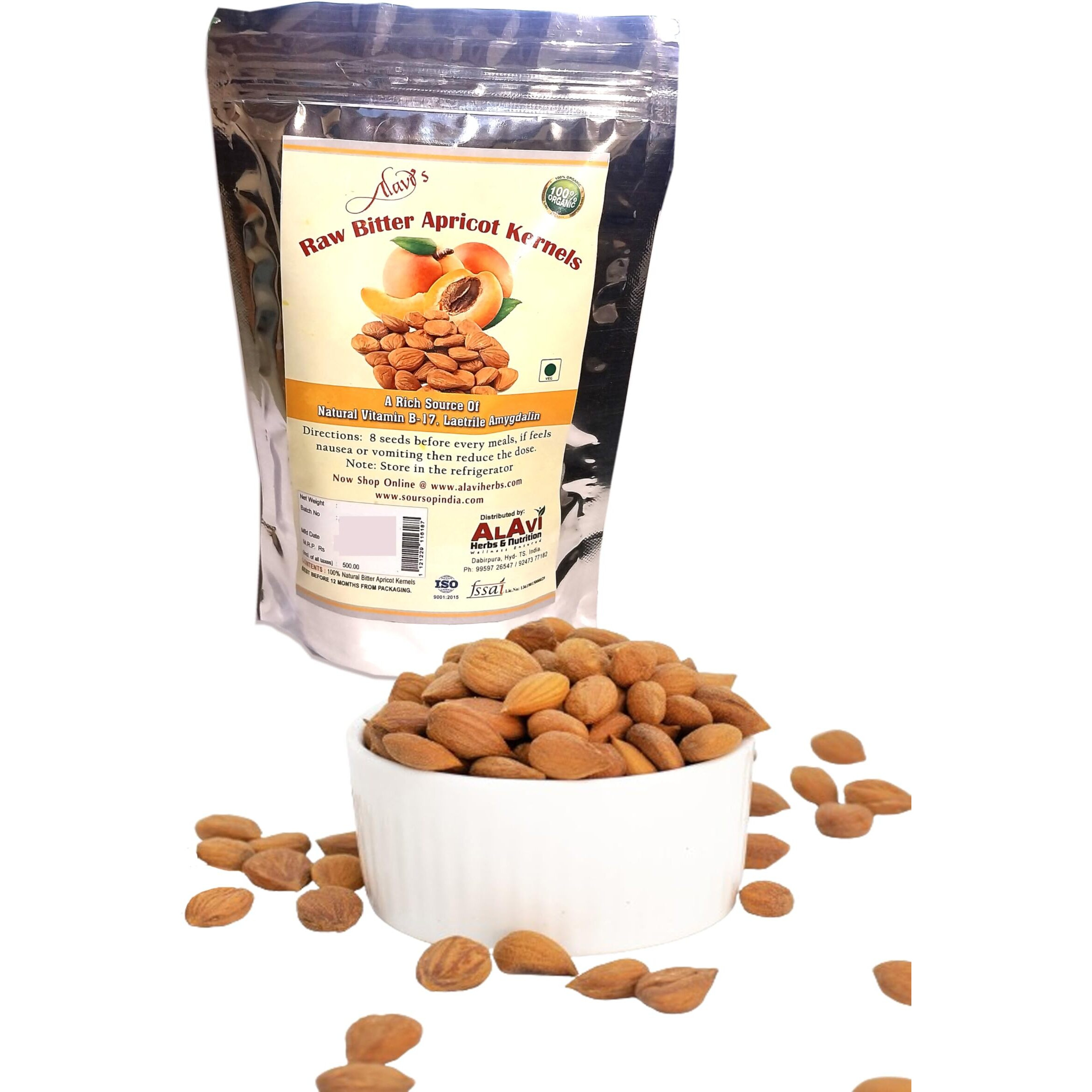 Alavi Raw Bitter Apricot Kernels - 100grams