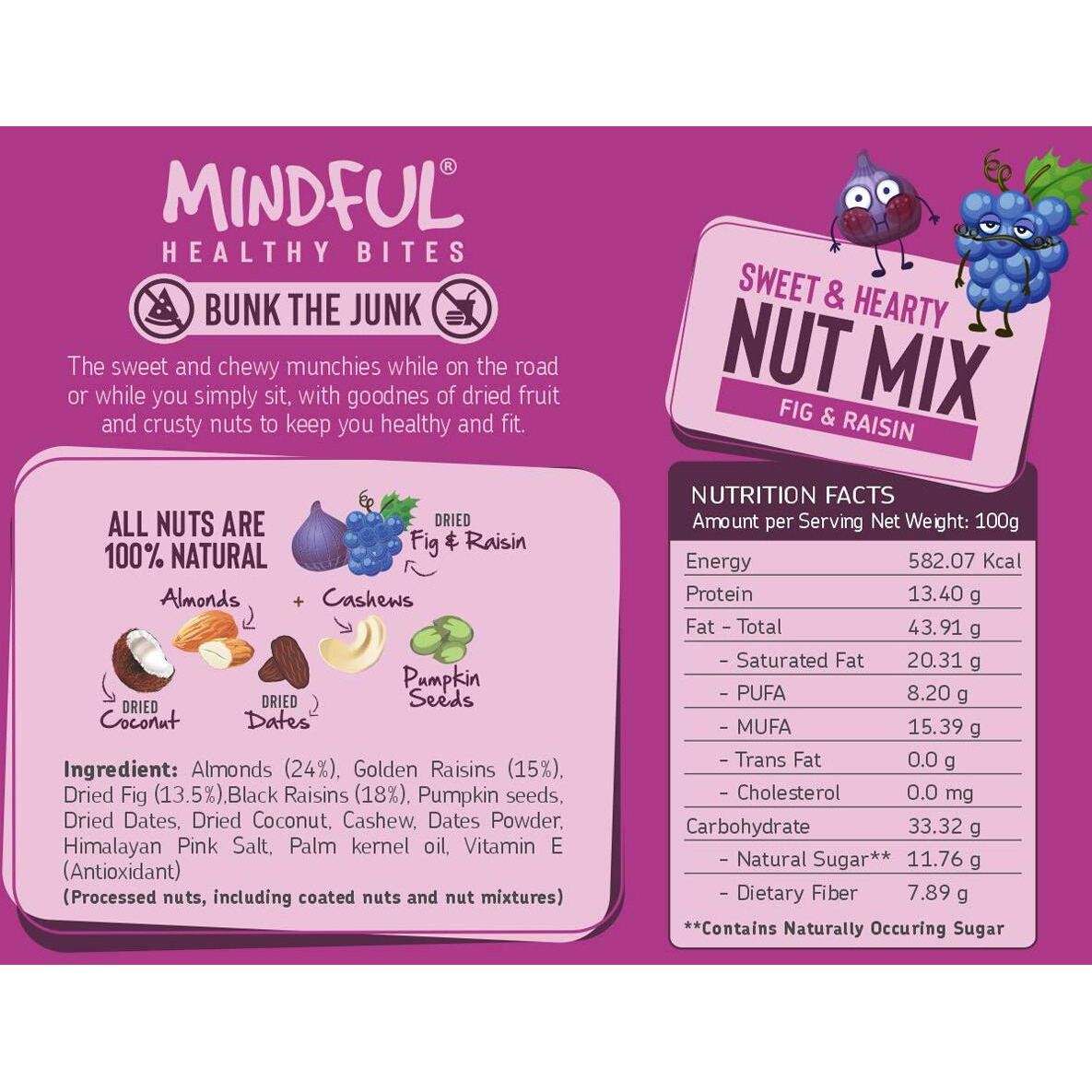 EAT Anytime Healthy Trail Mix, Fig and Raisin, 200g (Pack of 2)