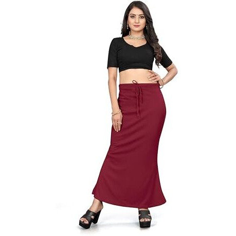 Nexsus apparels Saree Shapewear | Saree Petticoat for Women (L, MAROON)