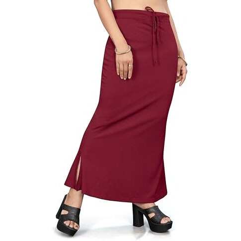 Nexsus apparels Saree Shapewear | Saree Petticoat for Women (L, MAROON)