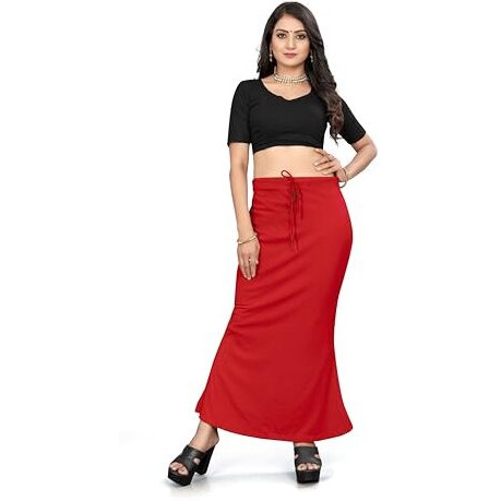 Nexsus apparels Saree Shapewear | Saree Petticoat for Women (L, RED)