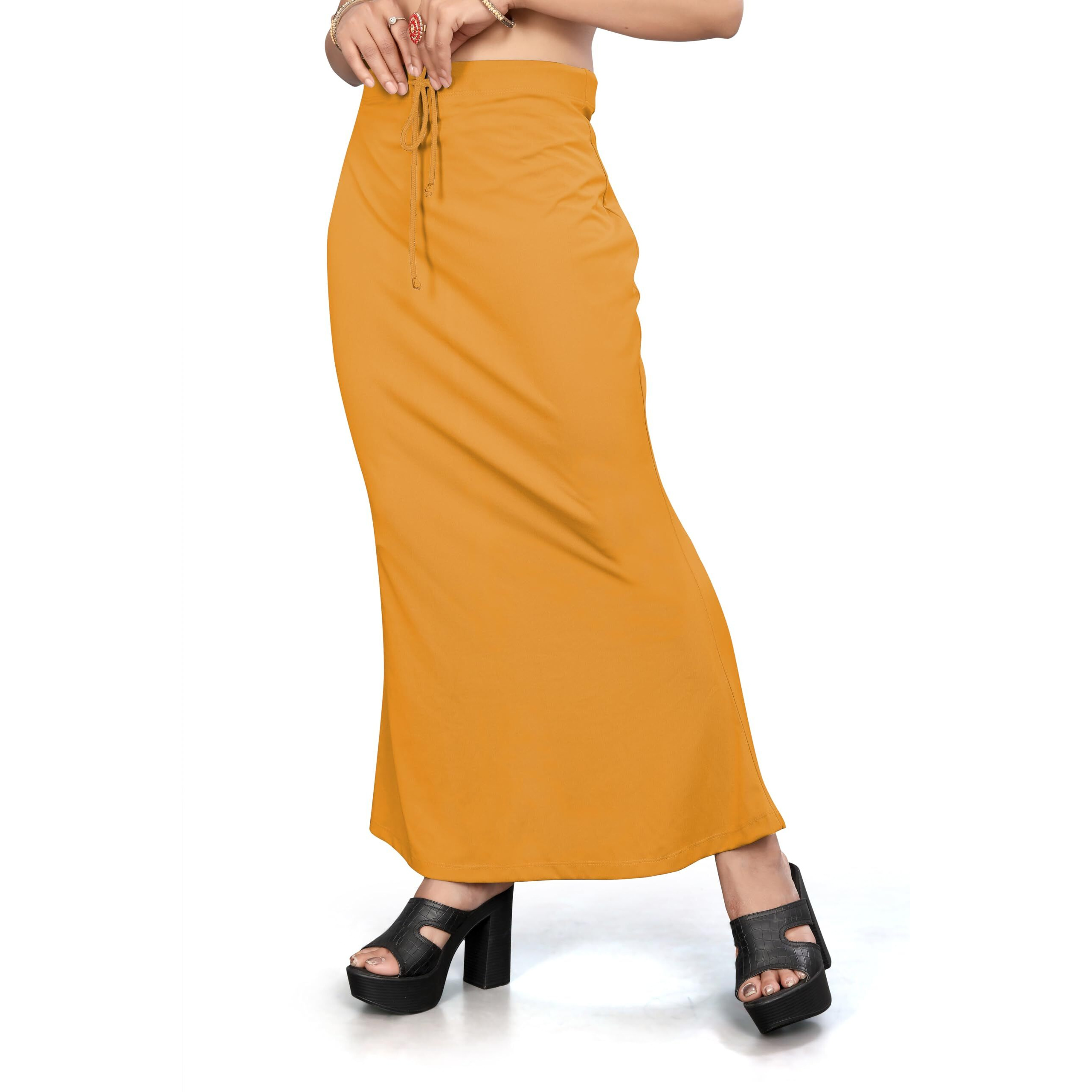 Nexsus apparels Saree Shapewear | Saree Petticoat for Women (XL, MUSTARD)