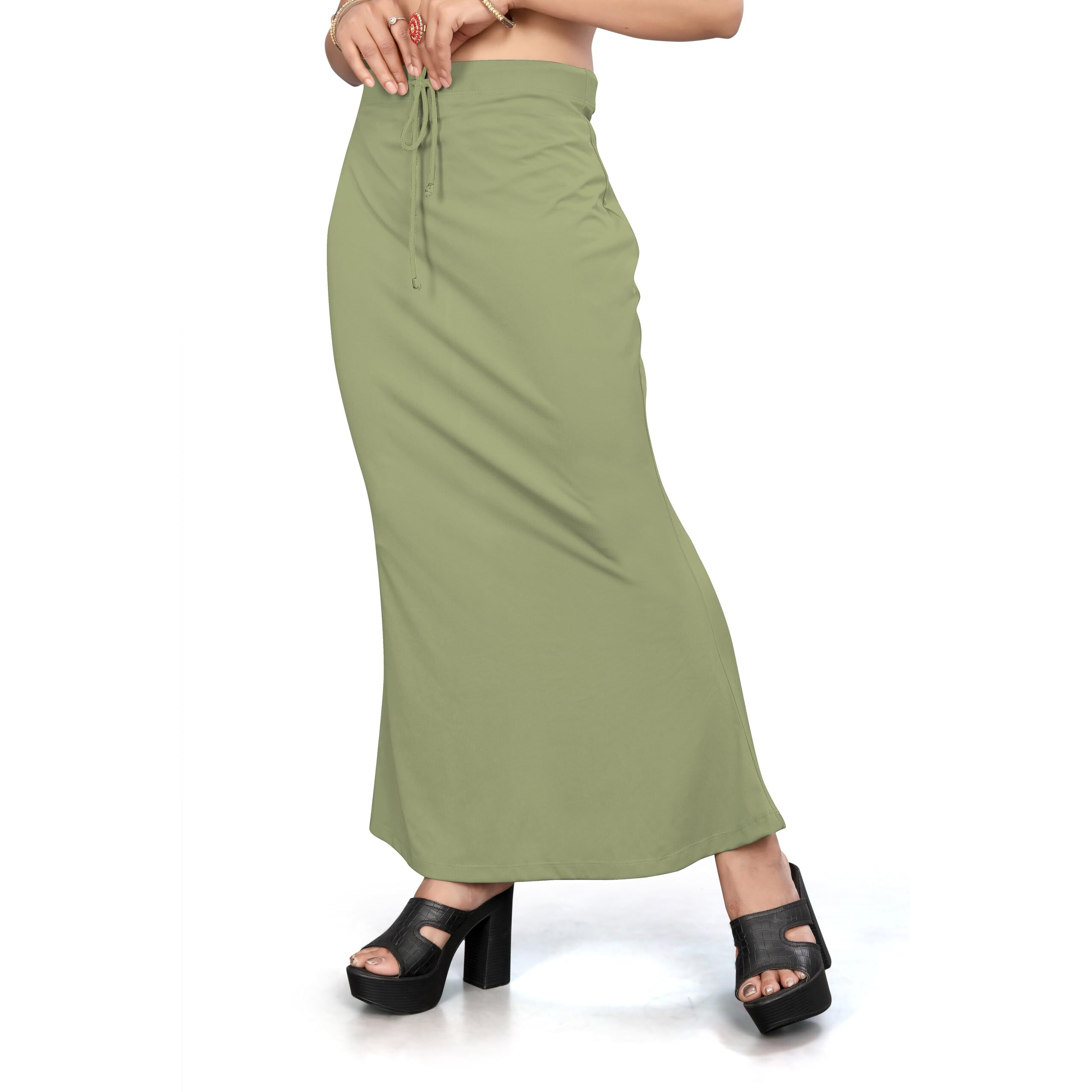 Nexsus apparels Saree Shapewear | Saree Petticoat for Women (M, PISTA GREEN)