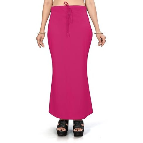 Nexsus apparels Saree Shapewear | Saree Petticoat for Women (S, PINK)