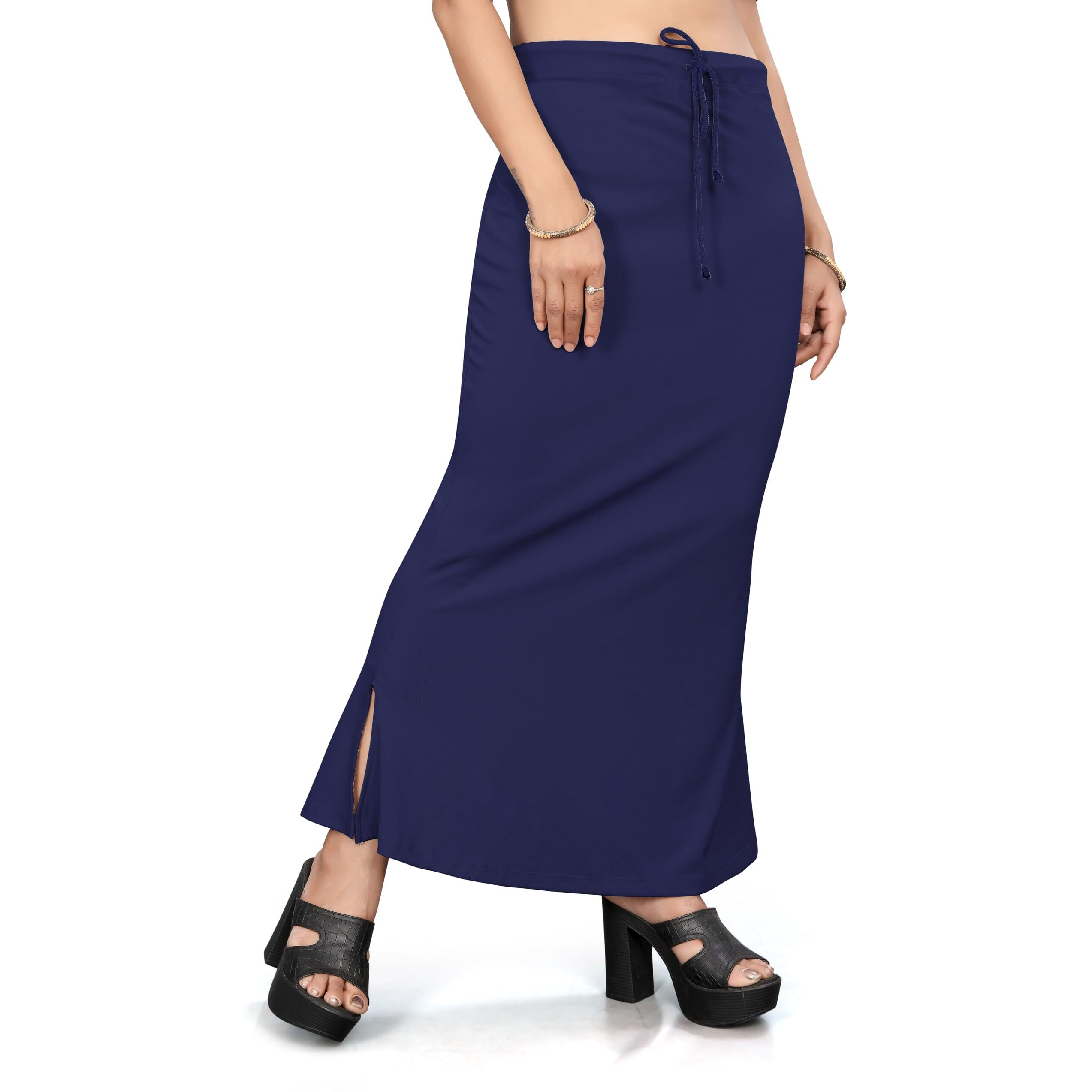 Nexsus apparels Saree Shapewear | Saree Petticoat for Women (S, NAVY BLUE)