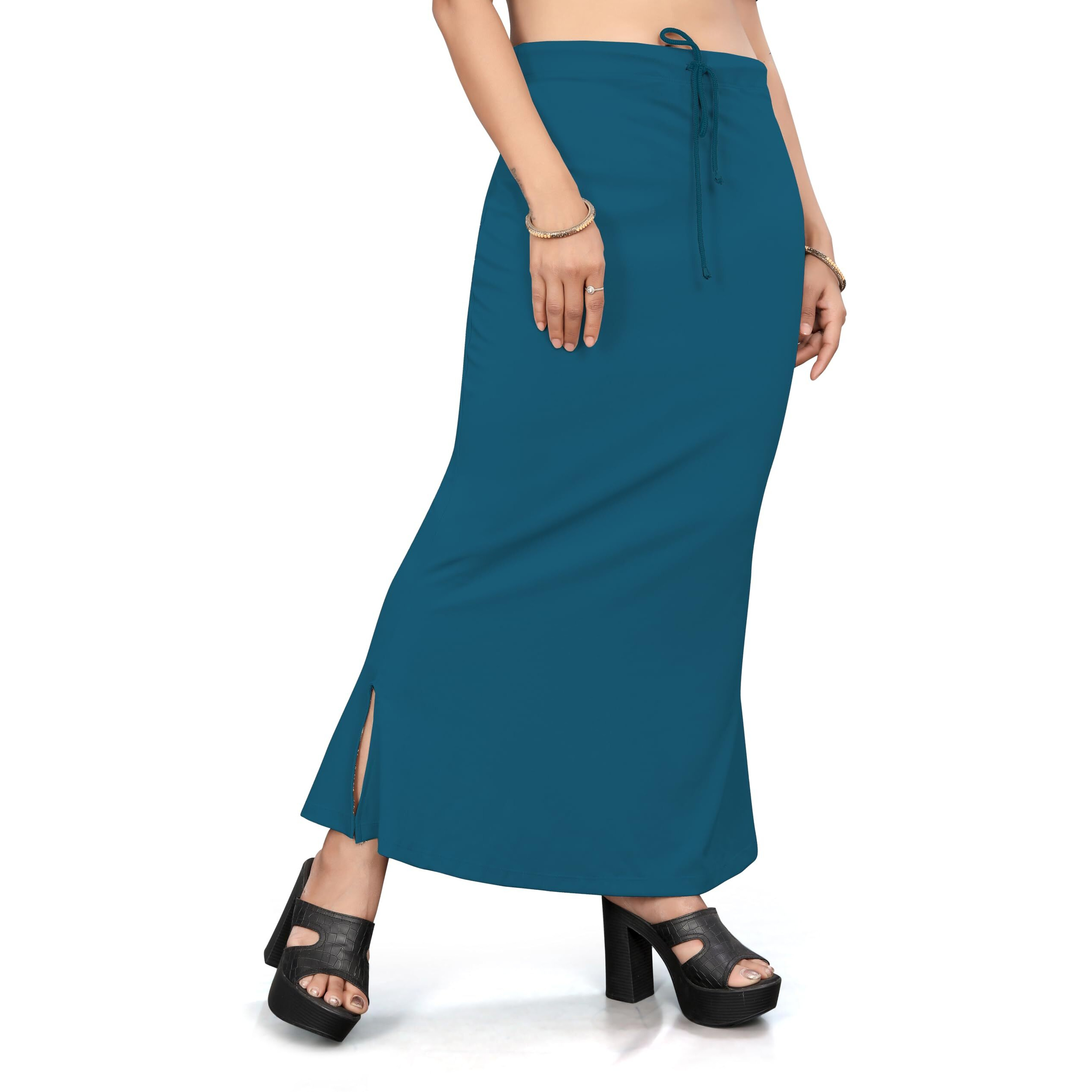Nexsus apparels Saree Shapewear | Saree Petticoat for Women (L, AIR-FORCE)