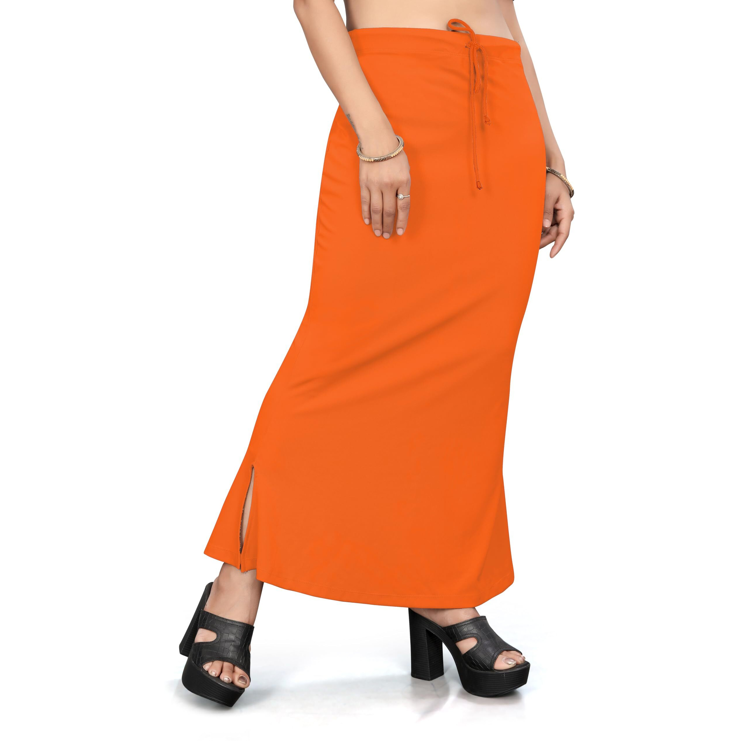 Nexsus apparels Saree Shapewear | Saree Petticoat for Women (M, ORANGE)