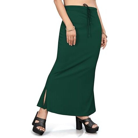 Nexsus apparels Saree Shapewear | Saree Petticoat for Women (L, BOLD GREEN)