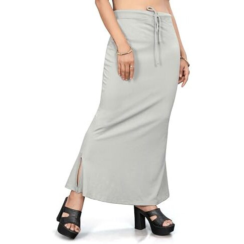Nexsus apparels Saree Shapewear | Saree Petticoat for Women (L, LIGHT GREY)