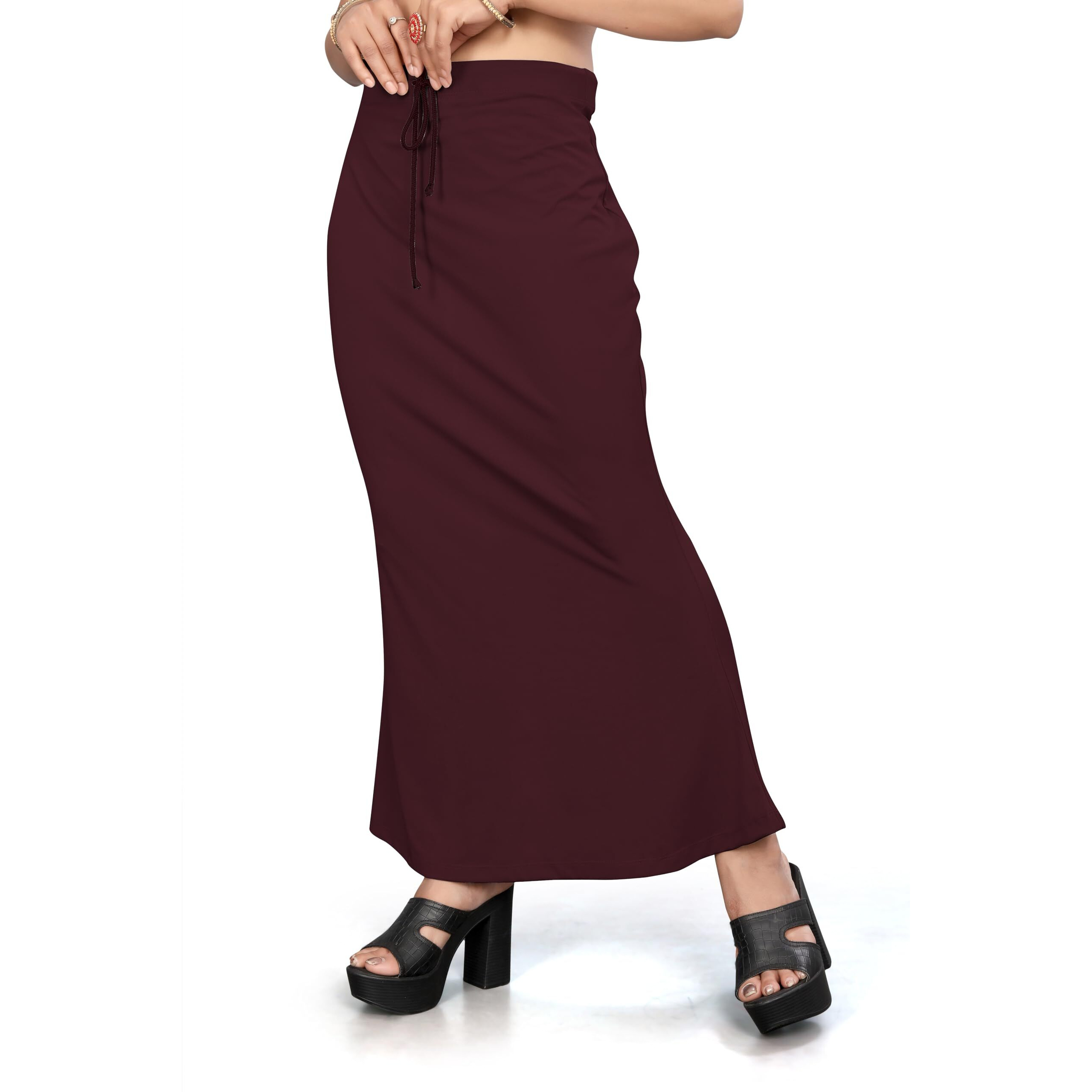 Nexsus apparels Saree Shapewear | Saree Petticoat for Women (XL, WINE COLOR)