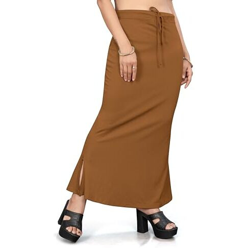 Nexsus apparels Saree Shapewear | Saree Petticoat for Women (XL, BROWN)