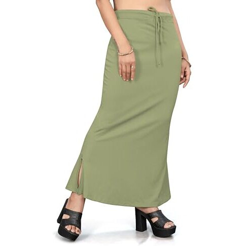 Nexsus apparels Saree Shapewear | Saree Petticoat for Women (L, PISTA GREEN)