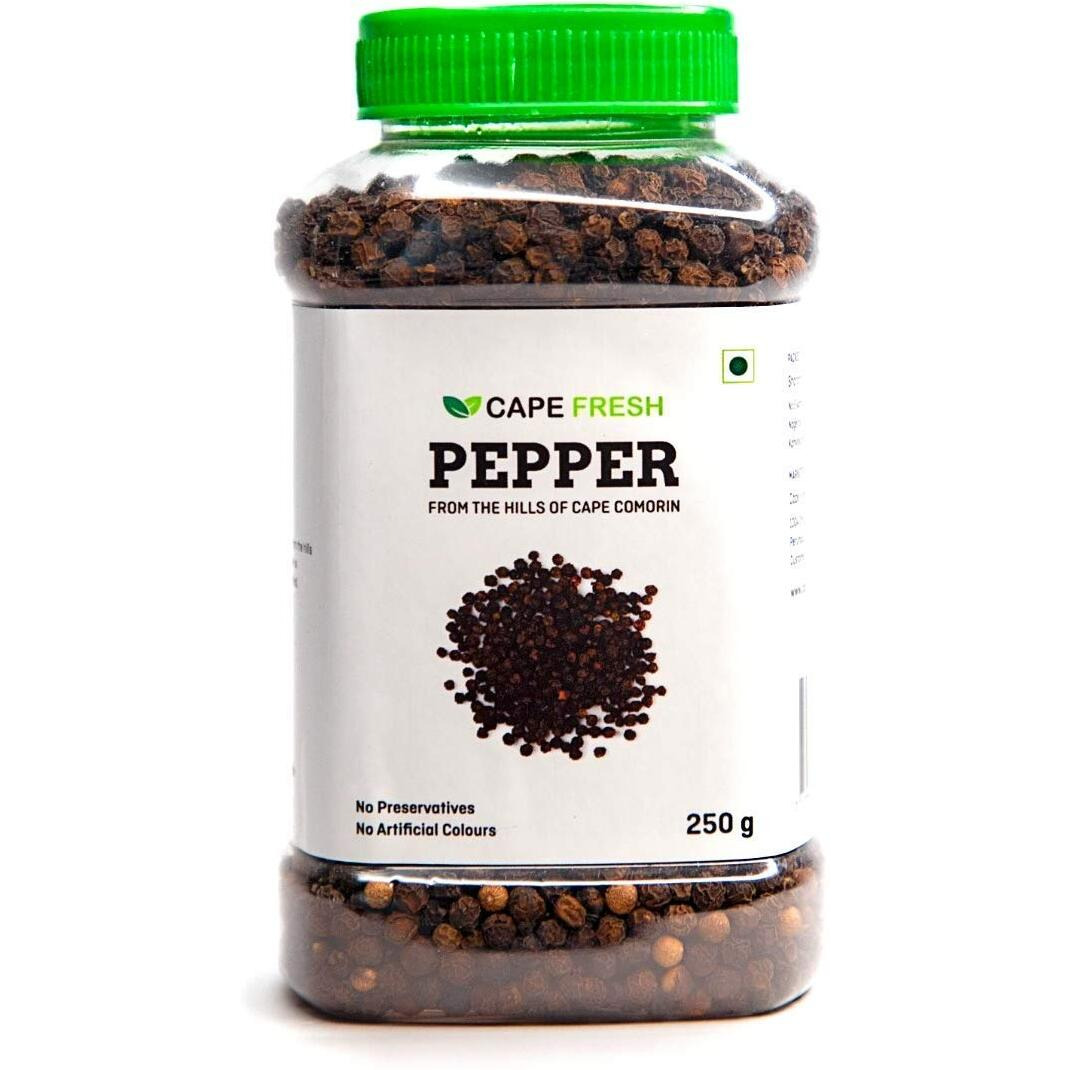 cape fresh Natural Raw Dried Black Pepper Kanyakumari Spices (250 g)