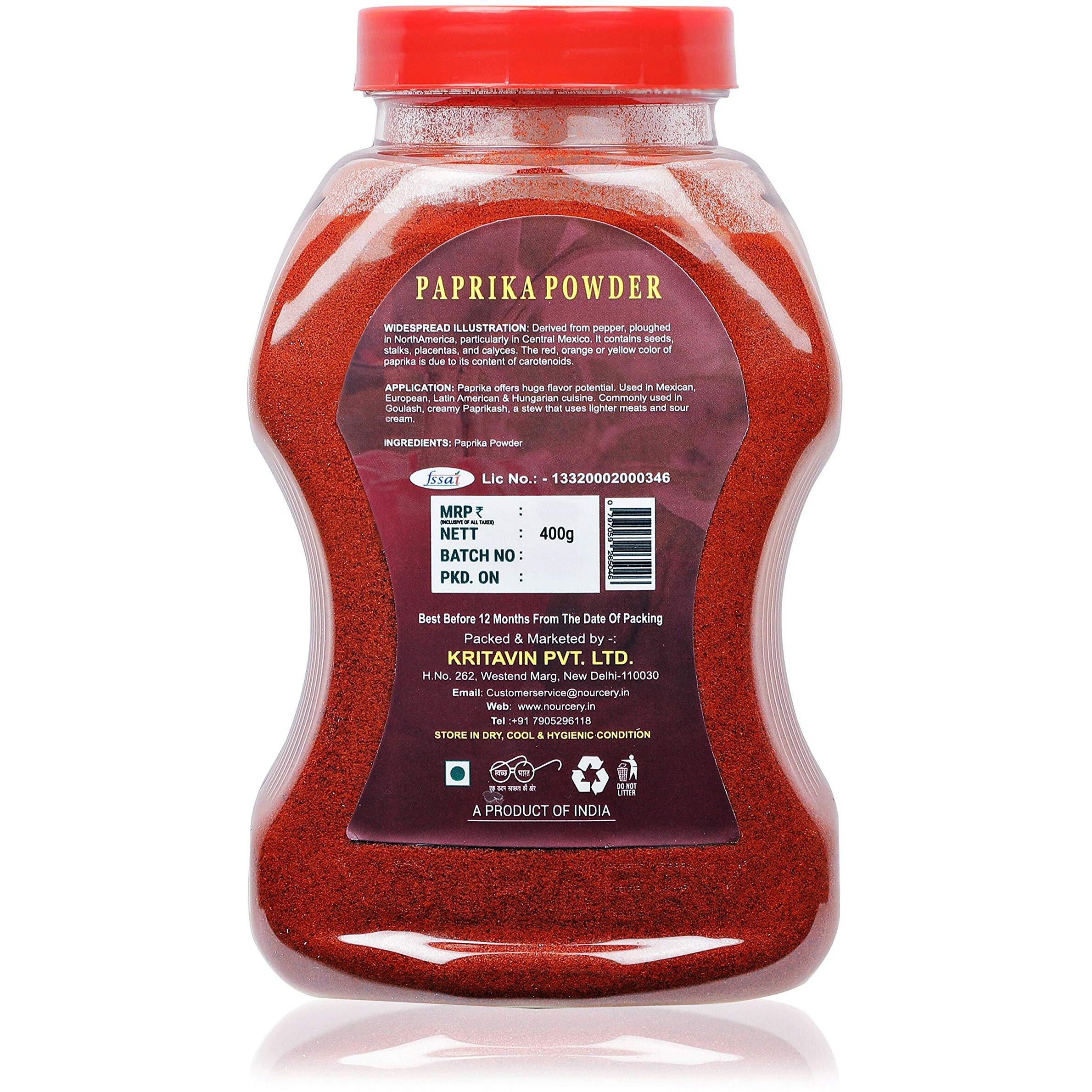 Nourcery Paprika Powder, 400g (Chilli Ground Spice)