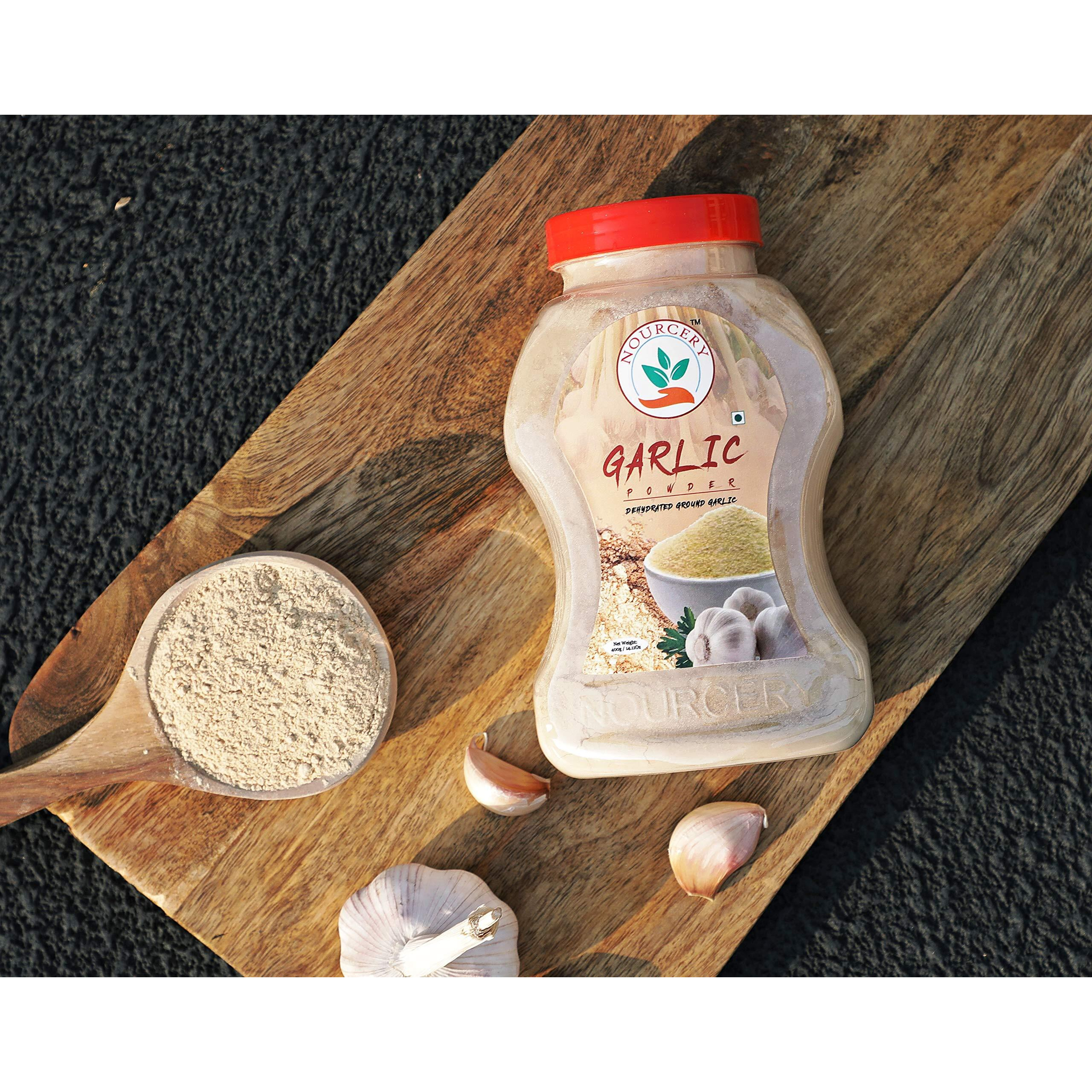 Nourcery Garlic Powder, 400g (DEHYDRATED GROUND GARLIC)