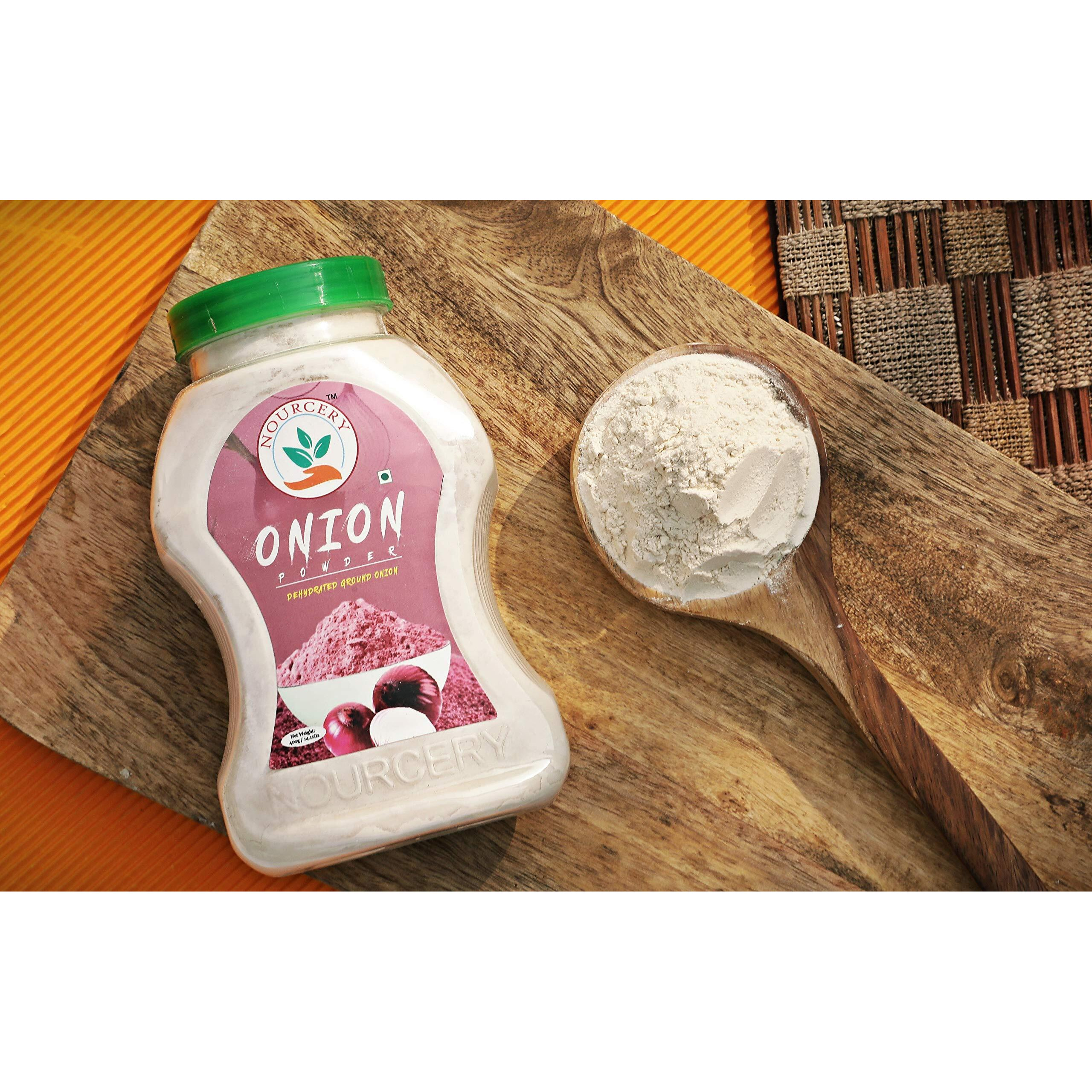 Nourcery Onion Powder, 400g (DEHYDRATED GROUND ONION)