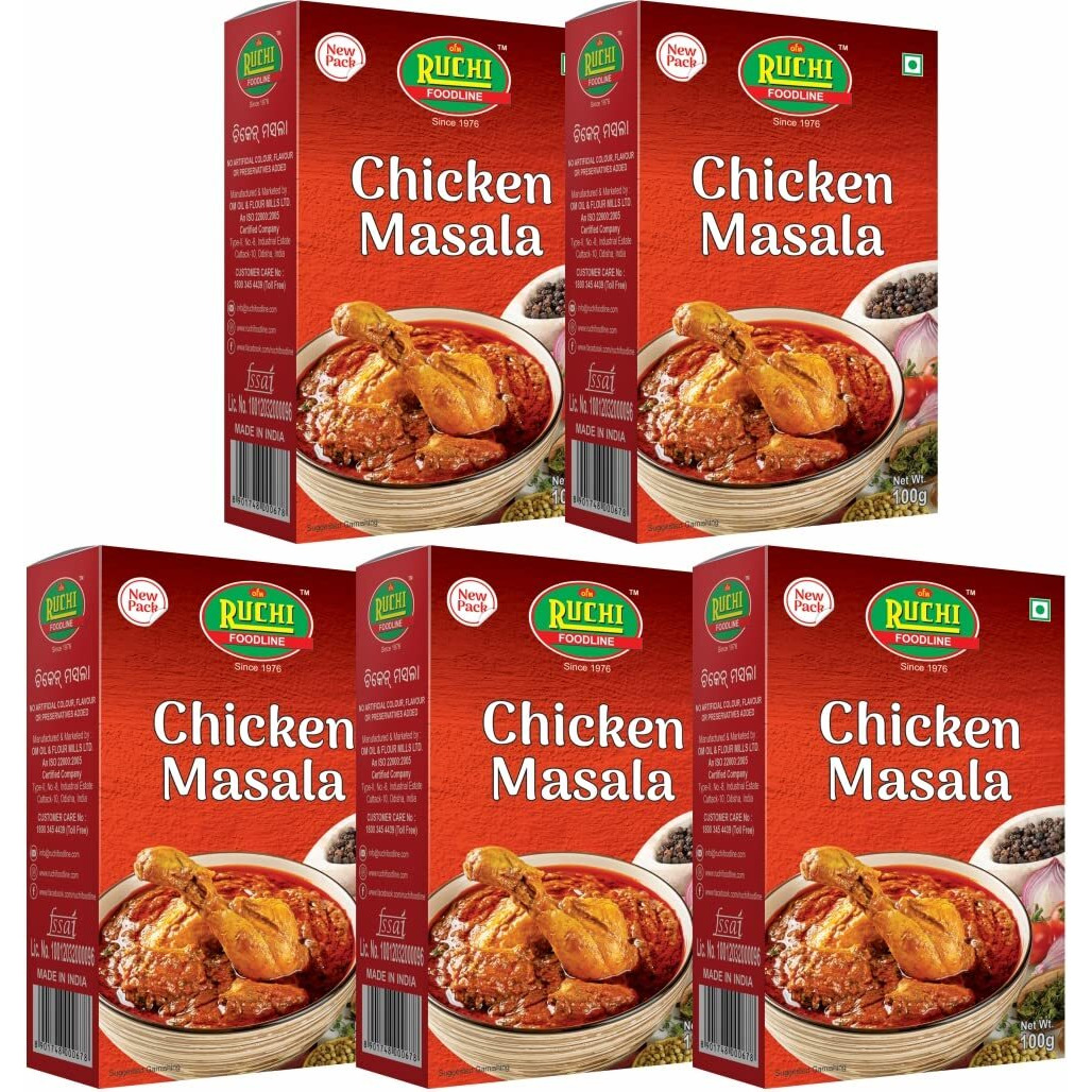 RUCHI Chicken Masala 100GM (Pack of 5)