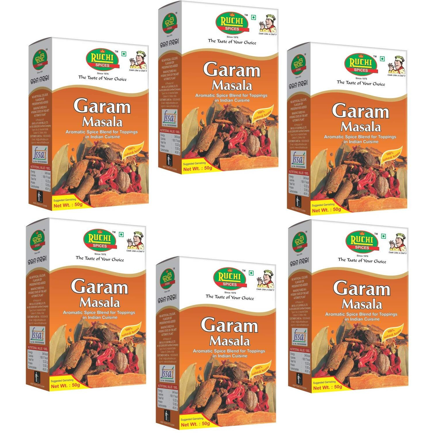 RUCHI Garam Masala 50GM (Pack of 6)