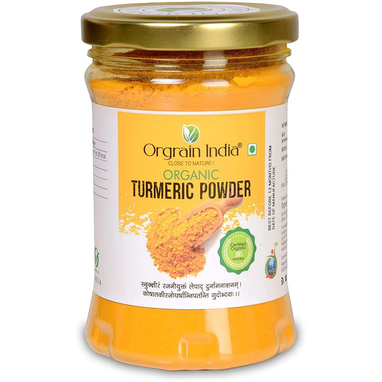 Orgrain India Organic Turmeric Powder 300g (Pack of 2 * 150g) with high Curcumin Content | Immunity Booster | Company-Owned Farmlands | Freshly Ground Haldi Powder | Lab Tested
