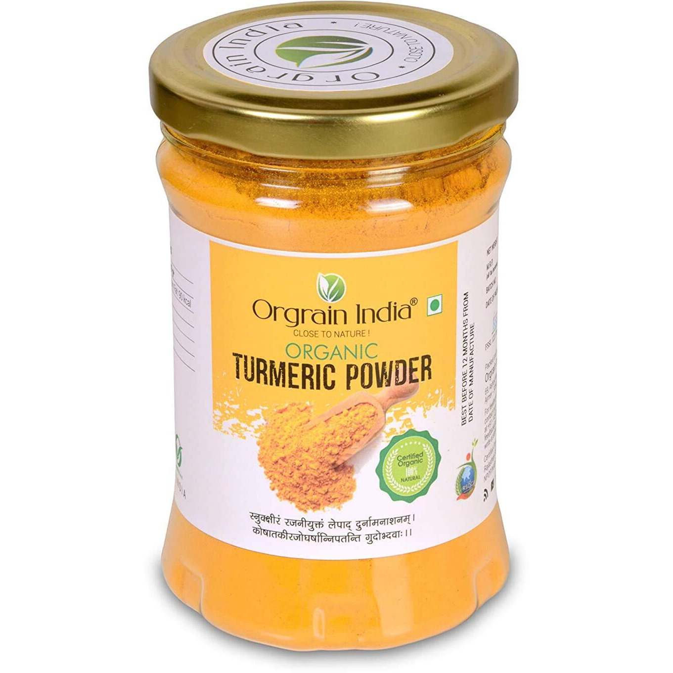 Orgrain India Organic Turmeric Powder 300g (Pack of 2 * 150g) with high Curcumin Content | Immunity Booster | Company-Owned Farmlands | Freshly Ground Haldi Powder | Lab Tested