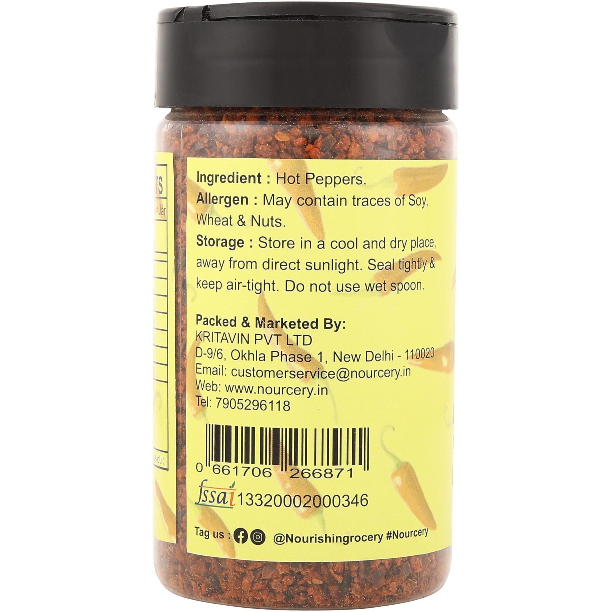 Nourcery Korean Gochugaru Hot Pepper Powder, 80g [Coarse ground Korean Dried Chilli Peppers | Smoky & Spicy| Use for Kimchi and other Korean Dishes]
