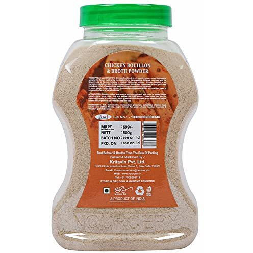 Nourcery Chicken Bouillon & Broth Powder, 800Gm (All In One Chicken Seasoning Powder)