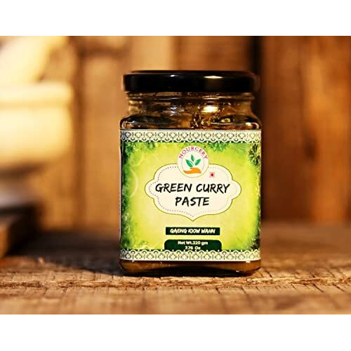 Nourcery Thai Green Curry Paste, 220g Jar [GAENG KIOW WAHN]