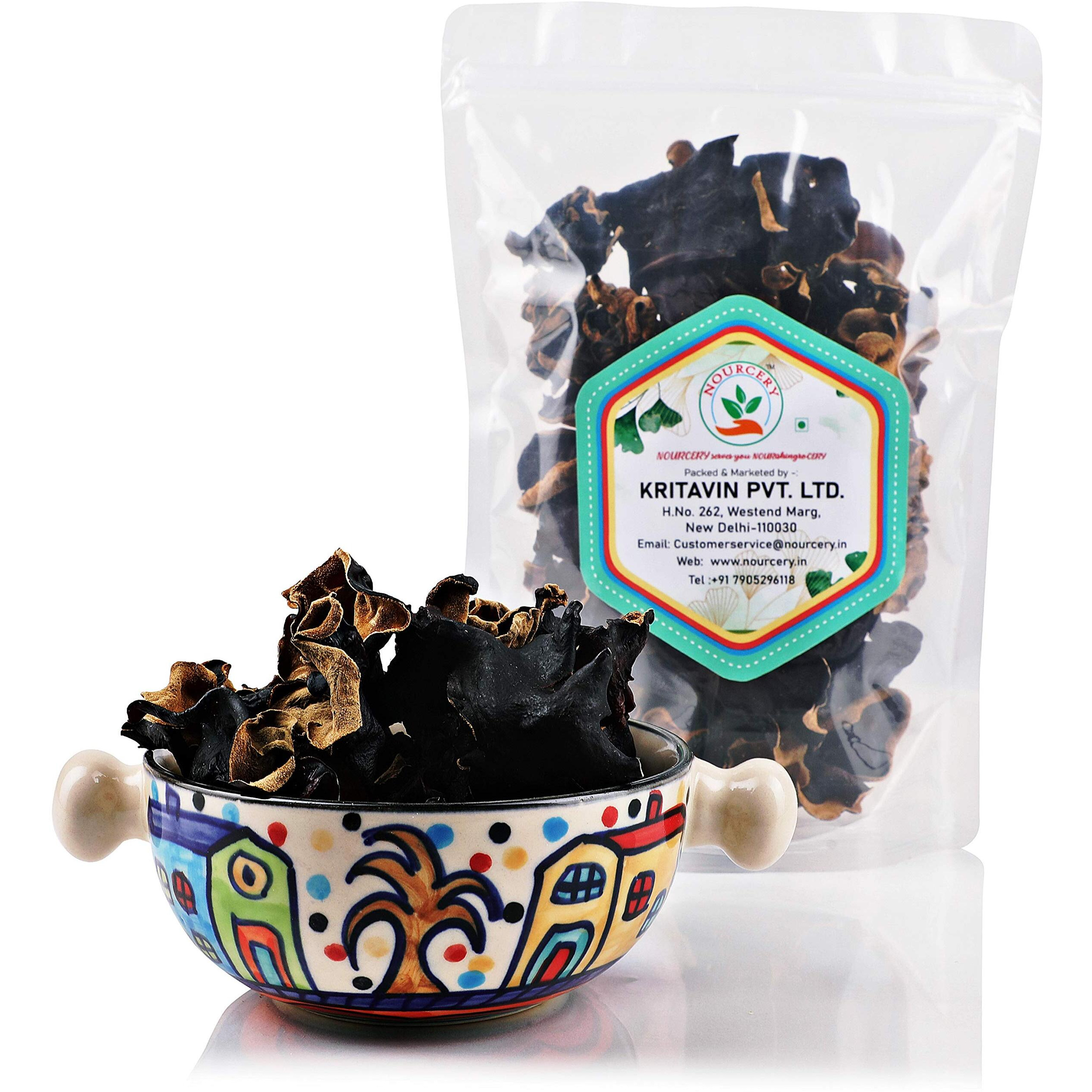 Nourcery Dried Black Fungus, 250g (Cloud Ear and Wood Ear Mushrooms)