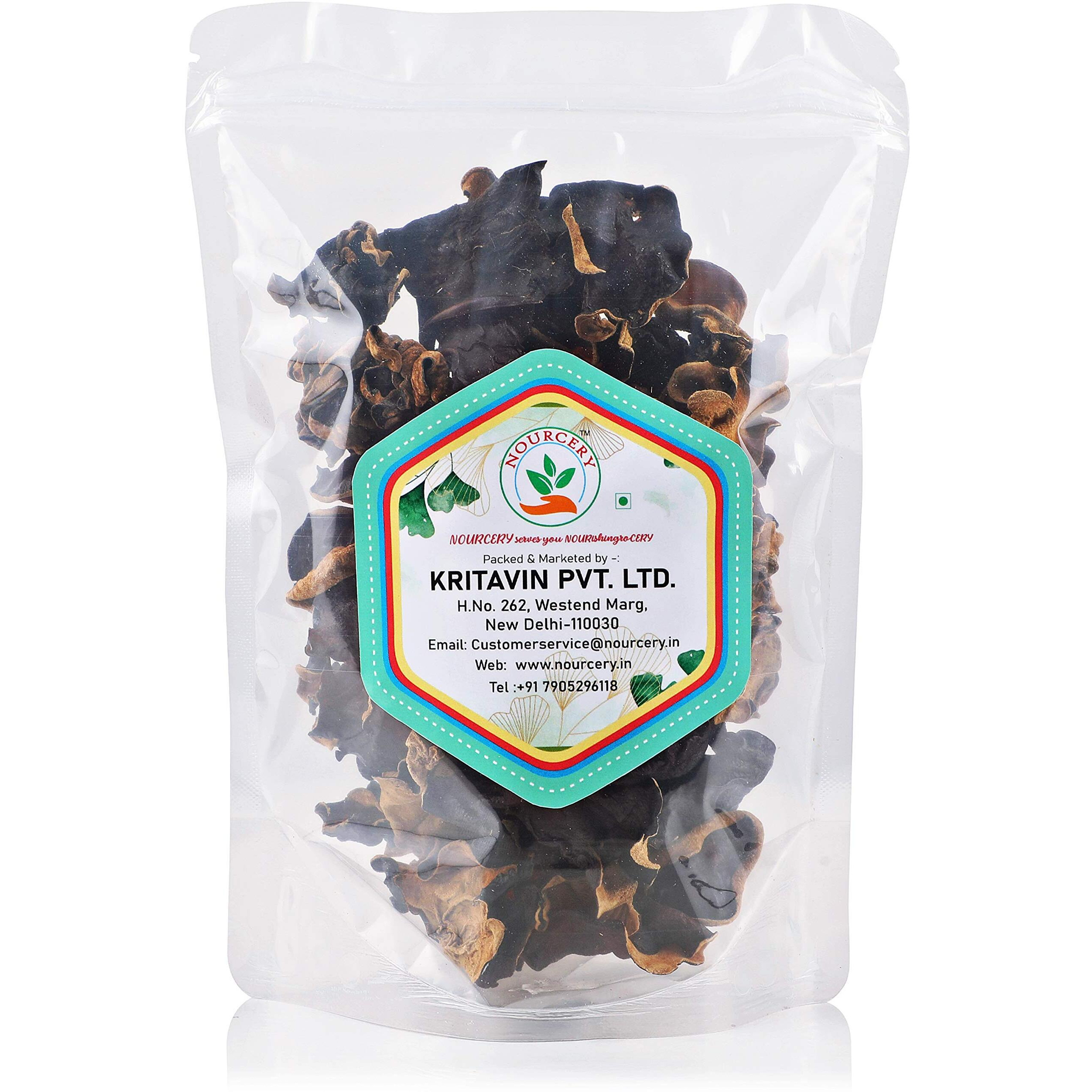 Nourcery Dried Black Fungus, 250g (Cloud Ear and Wood Ear Mushrooms)