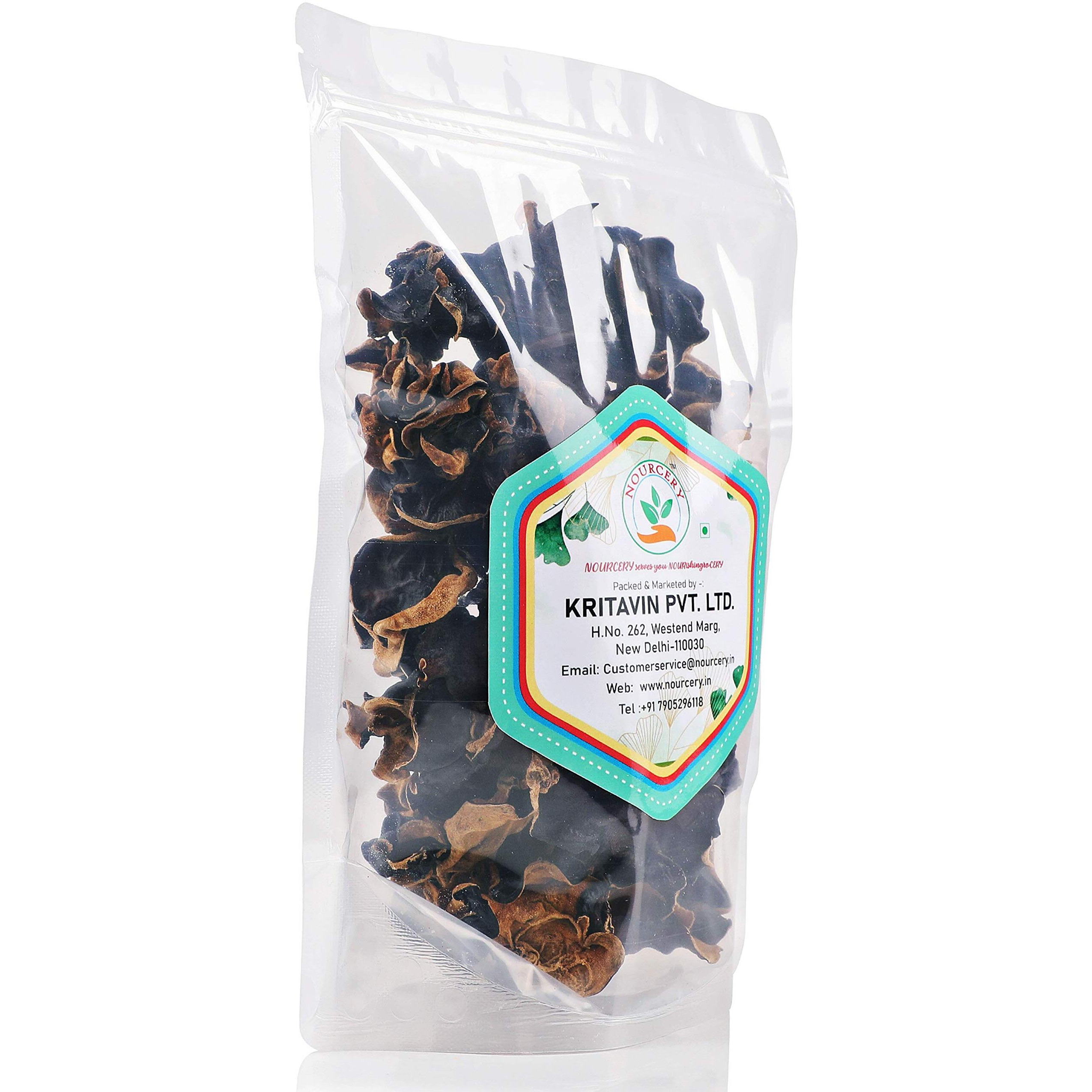 Nourcery Dried Black Fungus, 250g (Cloud Ear and Wood Ear Mushrooms)