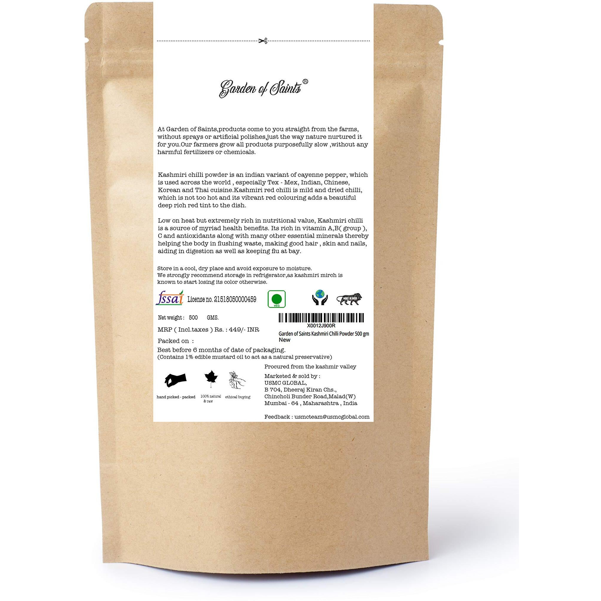Garden of Saints Kashmiri Chilli Powder 500 Gm