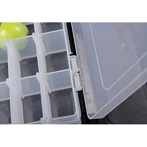 Kexes Wokqixak Single Layer 36 Compartment Plastic Transparent Jewelry Medicine Makeup Storage Box Multipurpose Portable Jewelry Box Accessories For Earrings Ring Storage Box